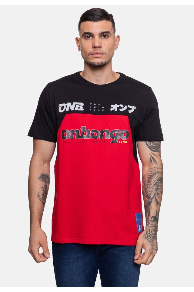 Camiseta-Onbongo-Masculina-Aus-Preta