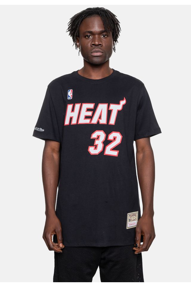 Camiseta-Mitchell---Ness-Masculina-Shaquille-O-Neal-Miami-Heat-Preta