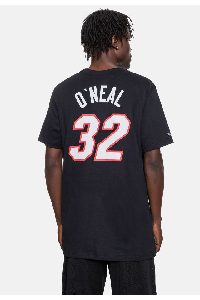 Camiseta-Mitchell---Ness-Masculina-Shaquille-O-Neal-Miami-Heat-Preta