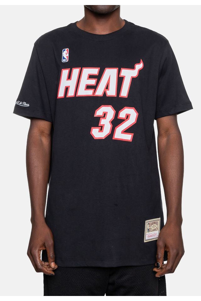 Camiseta-Mitchell---Ness-Masculina-Shaquille-O-Neal-Miami-Heat-Preta