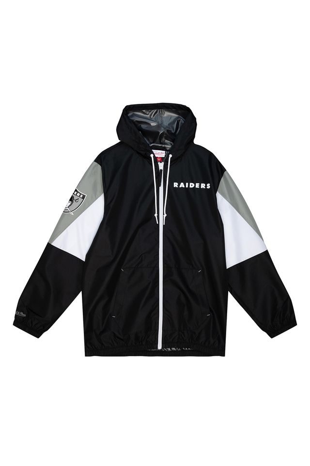 Jaqueta-Mitchell---Ness-NFL-Windbreaker-Oakland-Raiders-Preta Jaqueta-Mitchell---Ness-NFL-Windbreaker-Oakland-Raiders-Preta