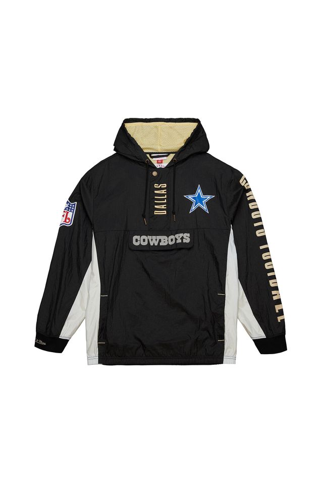 Jaqueta-Mitchell---Ness-Team-OG-2-0-Anorak-Windbreaker-Vintage-Logo-Dallas-Cowboys-Preta Jaqueta-Mitchell---Ness-Team-OG-2-0-Anorak-Windbreaker-Vintage-Logo-Dallas-Cowboys-Preta