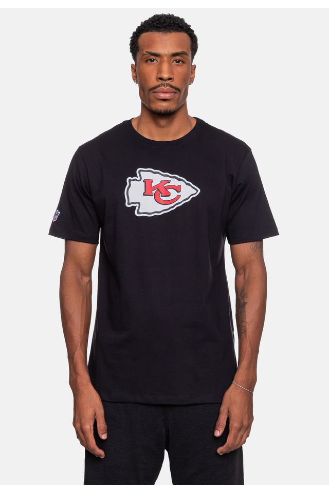 Camiseta-NFL-Logo-Kansas-City-Chiefs-Preta