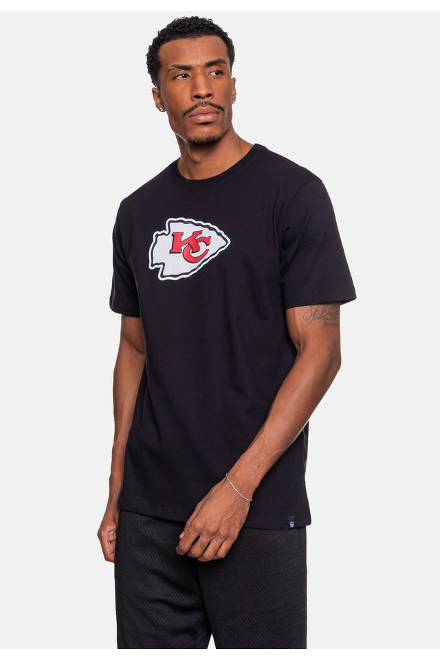 Camiseta-NFL-Logo-Kansas-City-Chiefs-Preta