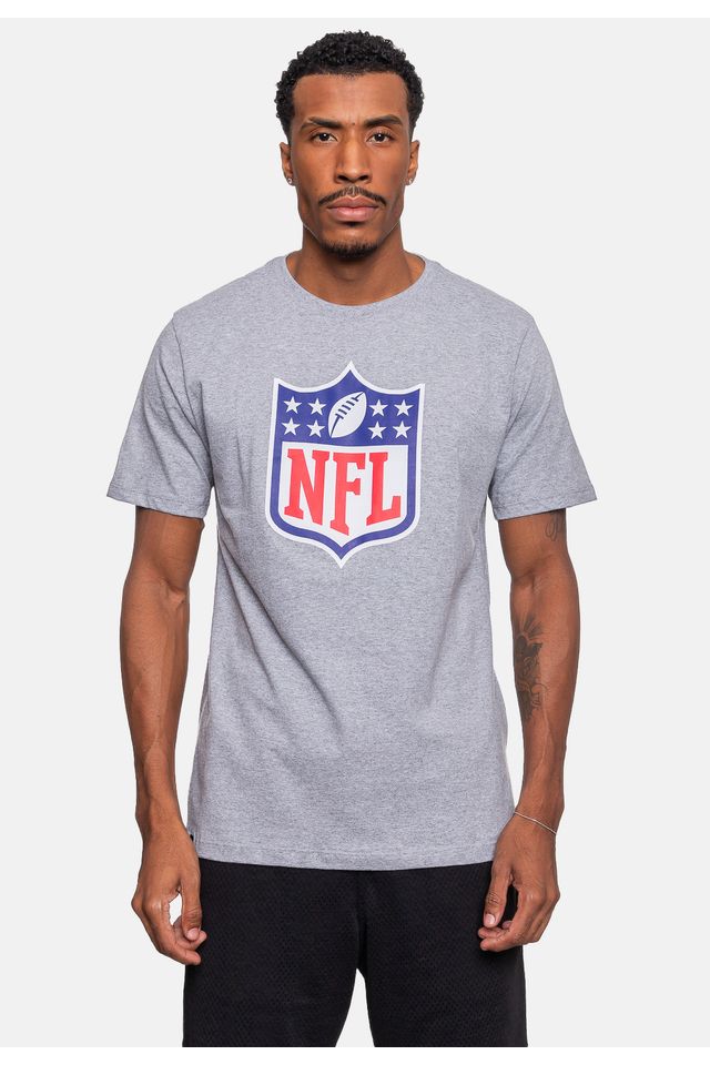 Camiseta-NFL-Shield-Cinza-Mescla
