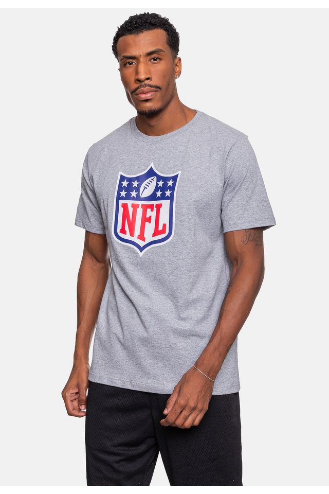 Camiseta-NFL-Shield-Cinza-Mescla