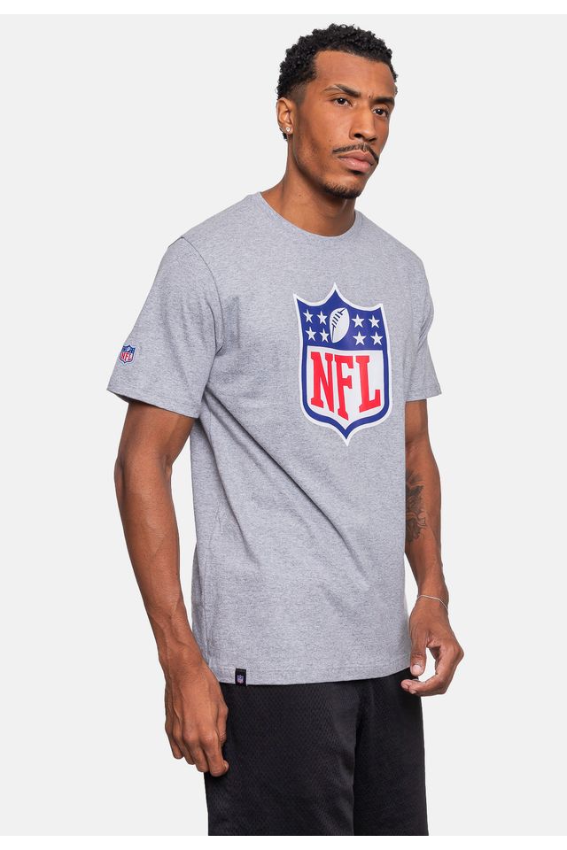 Camiseta-NFL-Shield-Cinza-Mescla
