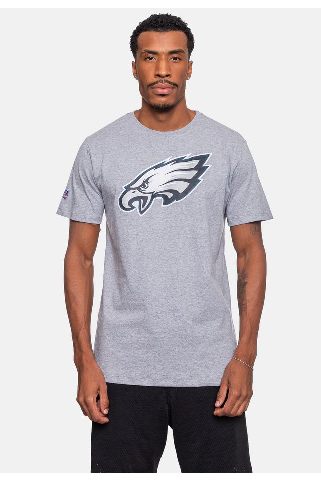 Camiseta-NFL-Logo-Philadelphia-Eagles-Cinza-Mescla