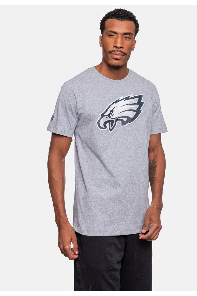 Camiseta-NFL-Logo-Philadelphia-Eagles-Cinza-Mescla