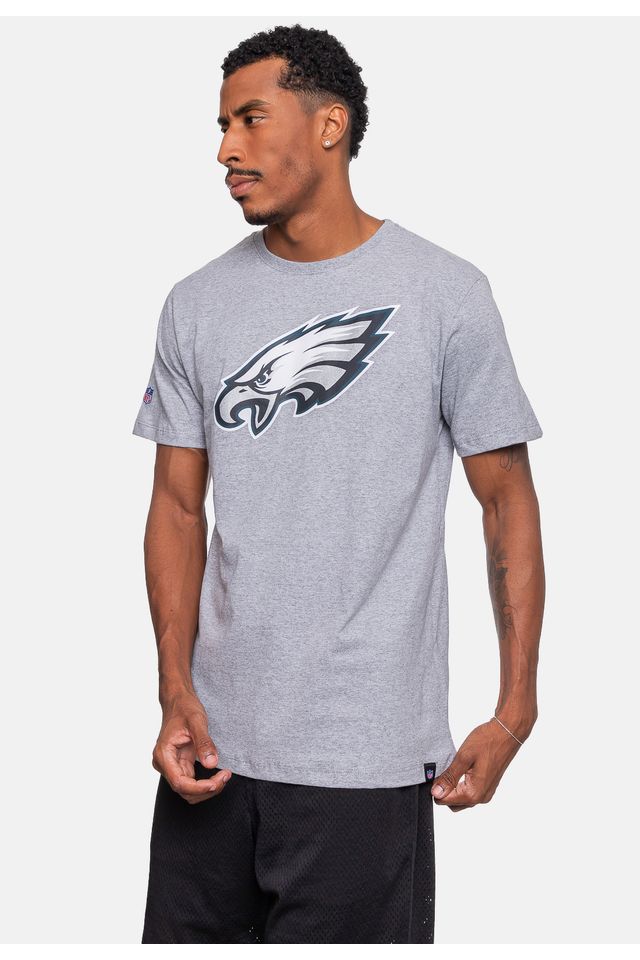Camiseta-NFL-Logo-Philadelphia-Eagles-Cinza-Mescla