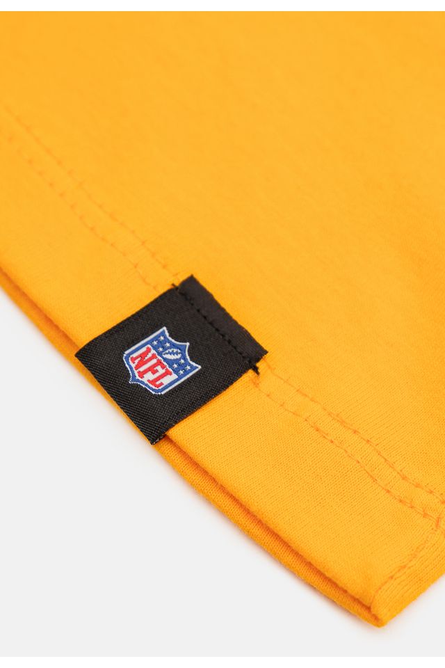 Camiseta-NFL-Juvenil-Pittsburgh-Steelers-Logo-Amarela