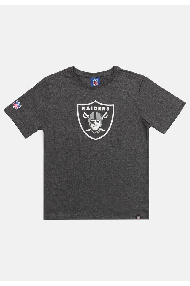 Camiseta-NFL-Juvenil-Las-Vegas-Raiders-Preta-Mescla