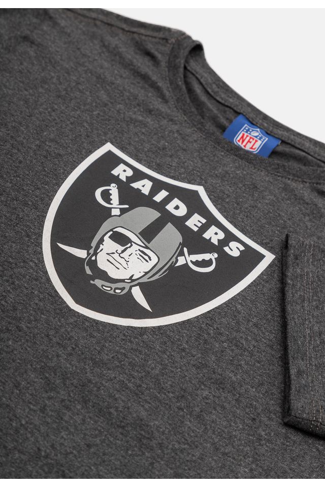 Camiseta-NFL-Juvenil-Las-Vegas-Raiders-Preta-Mescla