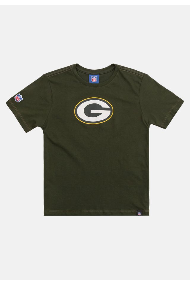 Camiseta-NFL-Juvenil-Green-Bay-Packers-Logo-Verde