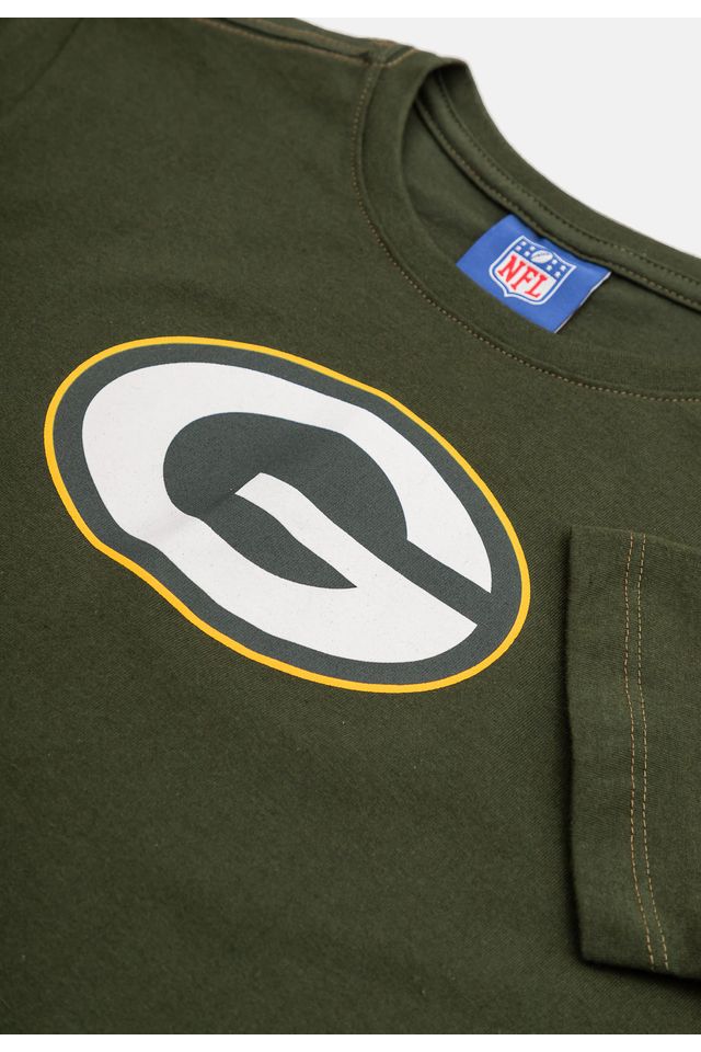 Camiseta-NFL-Juvenil-Green-Bay-Packers-Logo-Verde