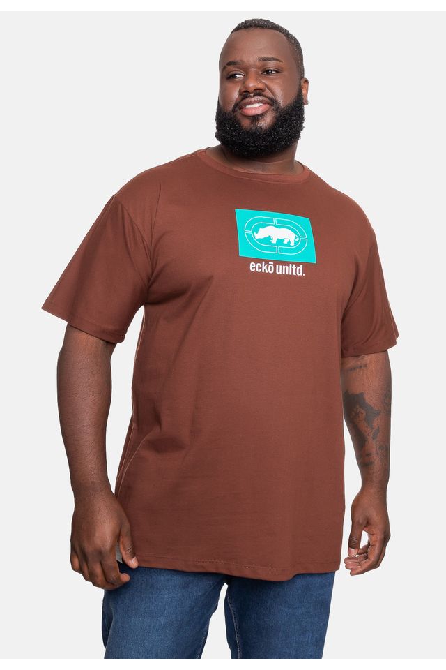 Camiseta-Ecko-Pluz-Size-Marrom