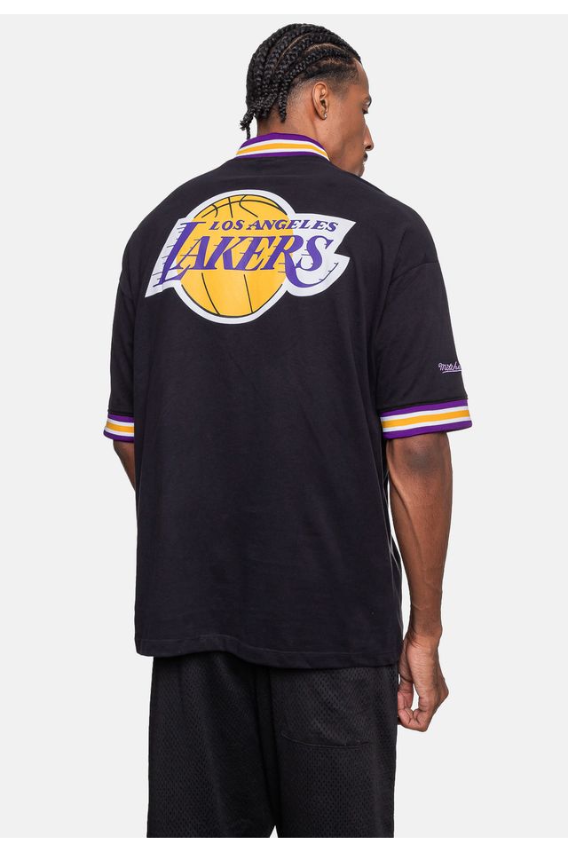 Camiseta-Mitchell---Ness-Oversized-Los-Angeles-Lakers-Preta