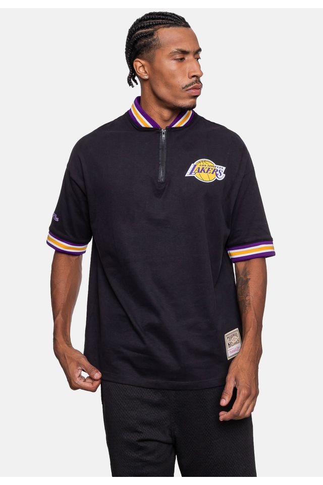Camiseta-Mitchell---Ness-Oversized-Los-Angeles-Lakers-Preta