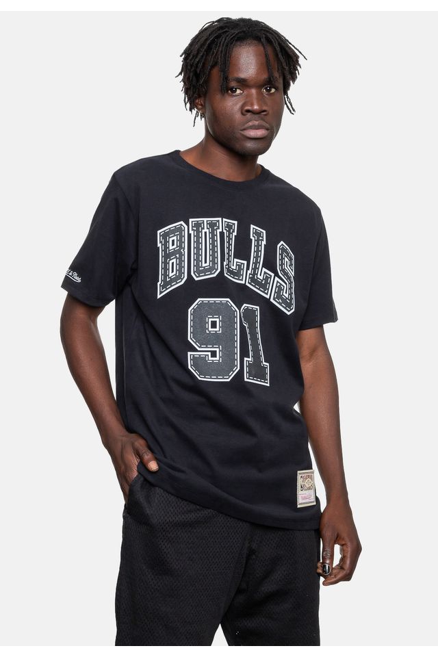 Camiseta-Mitchell---Ness-Estampada-Chicago-Bulls-Preta
