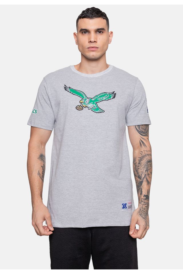Camiseta-Mitchell---Ness-NFL-Philadelphia-Eagles-Cinza Camiseta-Mitchell---Ness-NFL-Philadelphia-Eagles-Cinza