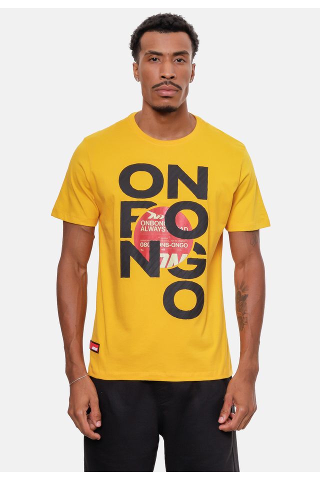 Camiseta-Onbongo-Estampada-Amarela