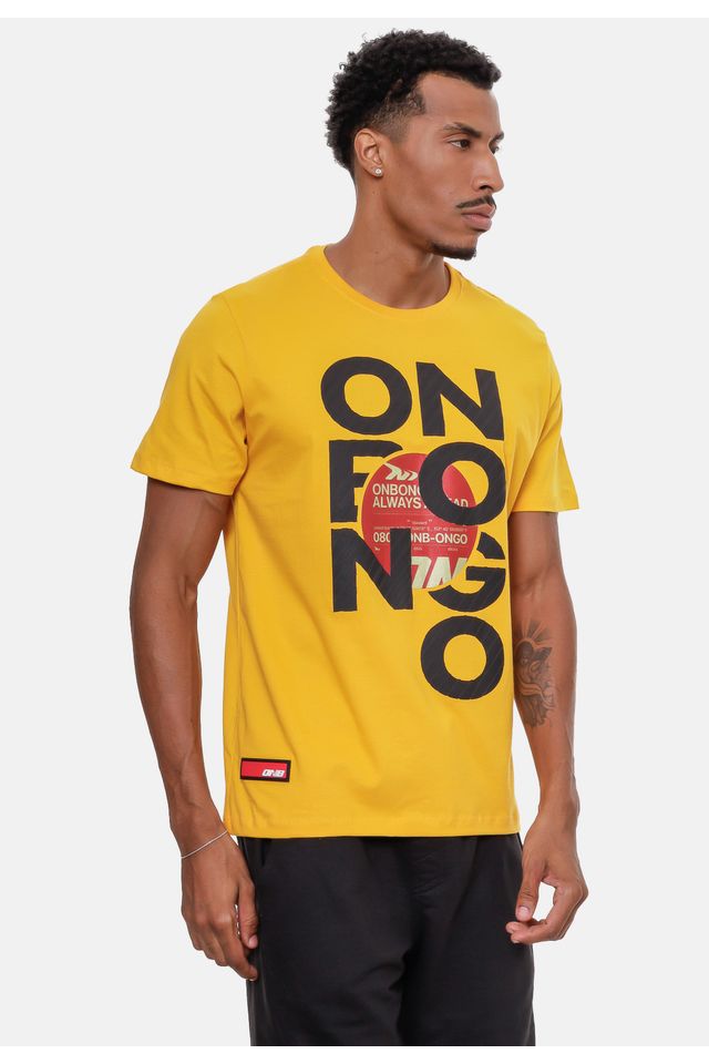 Camiseta-Onbongo-Estampada-Amarela