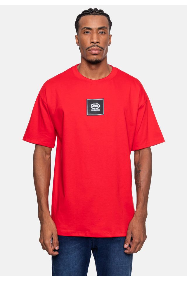 Camiseta-Ecko-Fashion-Basic-Masculina-Oversized-Vermelha Camiseta-Ecko-Fashion-Basic-Masculina-Oversized-Vermelha