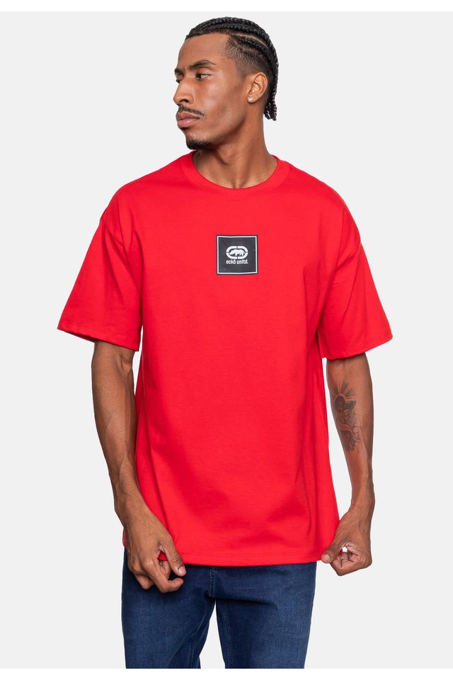 Camiseta-Ecko-Fashion-Basic-Masculina-Oversized-Vermelha