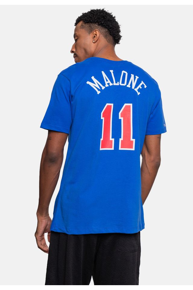 Camiseta-Mitchell---Ness-Karl-Malone-Azul-Golden-State