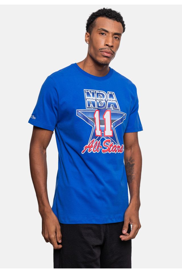 Camiseta-Mitchell---Ness-Karl-Malone-Azul-Golden-State