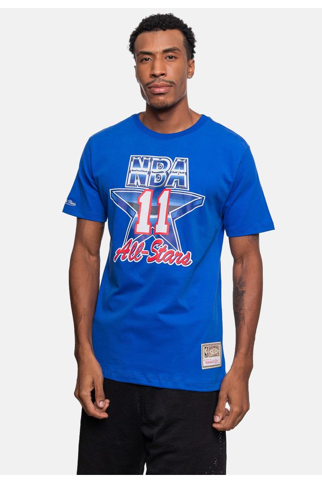 Camiseta-Mitchell---Ness-Karl-Malone-Azul-Golden-State