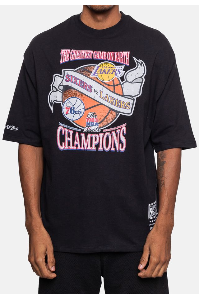 Camiseta-Mitchell---Ness-NBA-Finals-Lakers-x-Philadelphia-76ers-Preta
