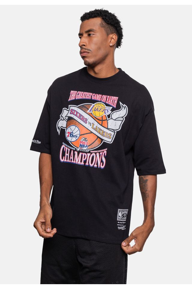Camiseta-Mitchell---Ness-NBA-Finals-Lakers-x-Philadelphia-76ers-Preta