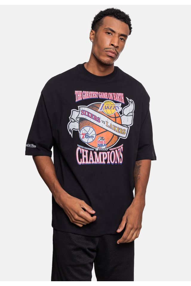 Camiseta-Mitchell---Ness-NBA-Finals-Lakers-x-Philadelphia-76ers-Preta