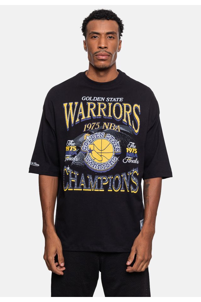 Camiseta-Mitchell---Ness-Champions-Golden-State-Warriors-Preta Camiseta-Mitchell---Ness-Champions-Golden-State-Warriors-Preta