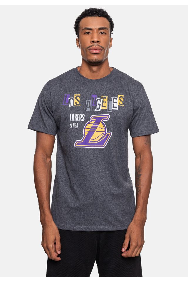 Camiseta-NBA-Collage-Los-Angeles-Lakers-Preta-Mescla