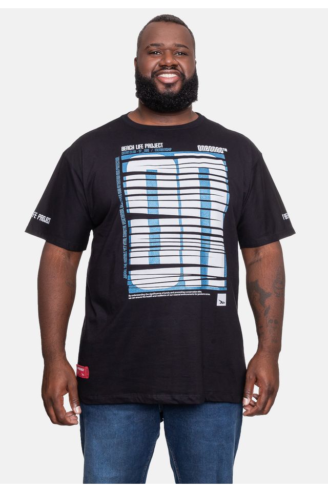 Camiseta-Onbongo-Plus-Size-Masculina-Preta Camiseta-Onbongo-Plus-Size-Masculina-Preta