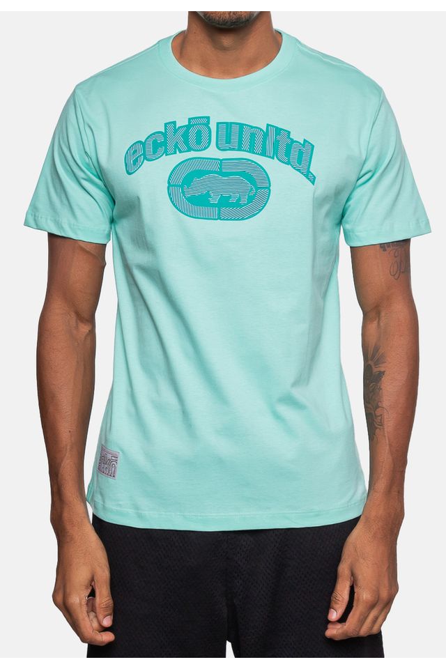 Camiseta-Ecko-Estampada-Verde