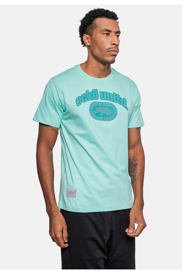 Camiseta-Ecko-Estampada-Verde