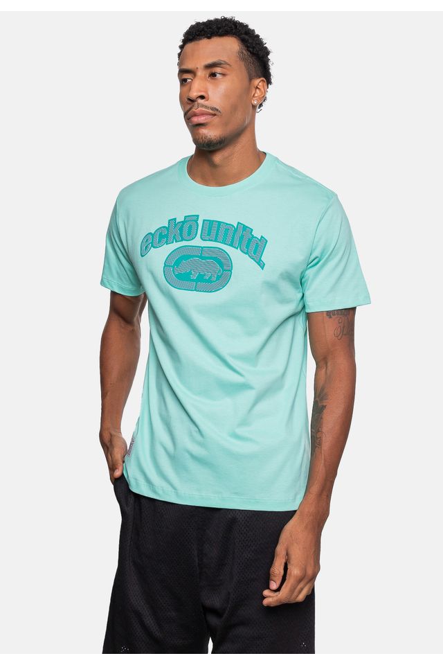 Camiseta-Ecko-Estampada-Verde