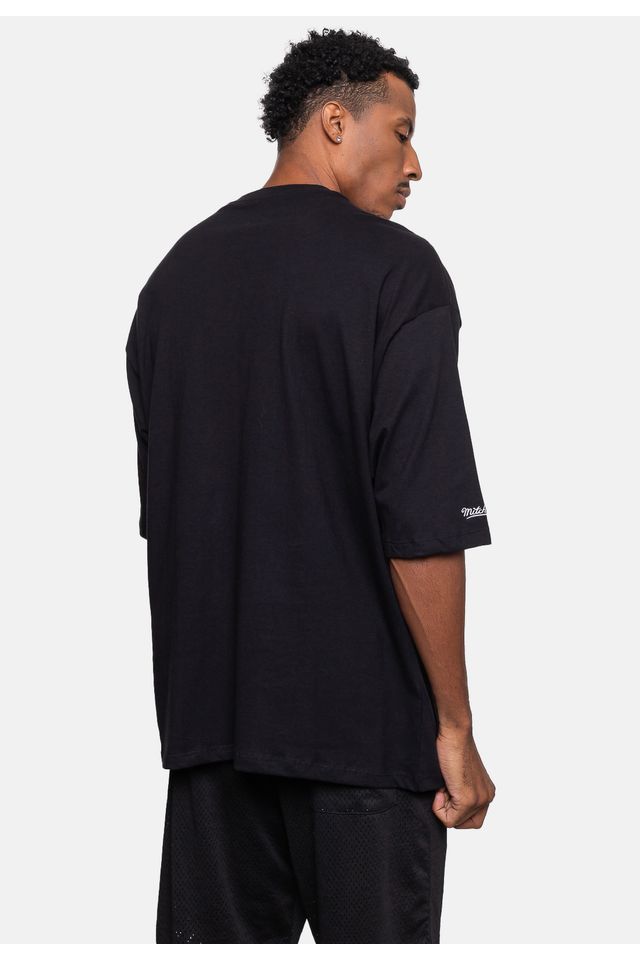 Camiseta-Mitchell---Ness-Oversize-Golden-State-Warriors-Preta