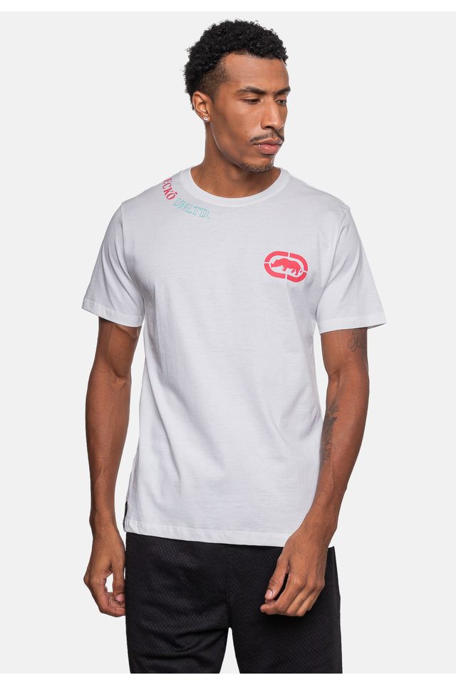Camiseta-Ecko-Estampada-Branca