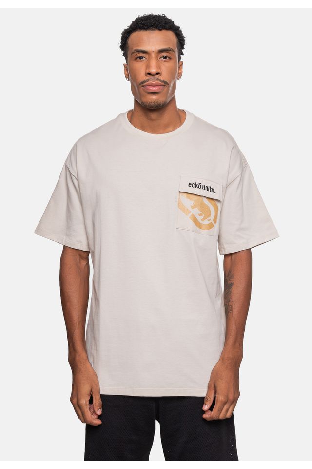 Camiseta-Ecko-Oversize-Areia Camiseta-Ecko-Oversize-Areia