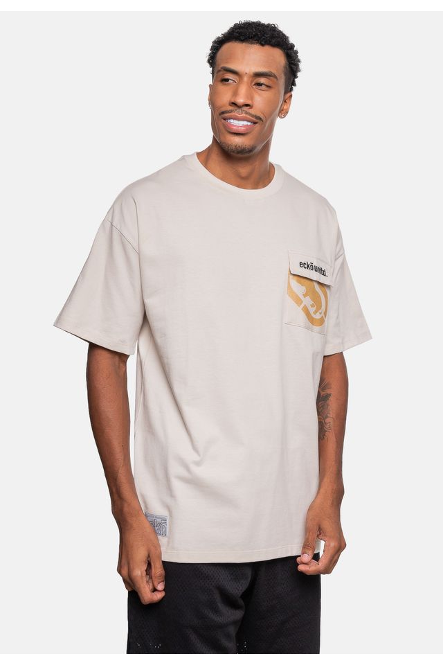 Camiseta-Ecko-Oversize-Areia