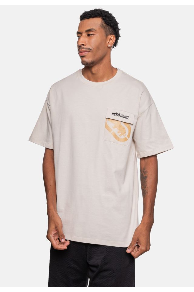 Camiseta-Ecko-Oversize-Areia