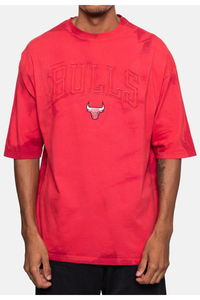 Camiseta-NBA-Oversize-Chicago-Bulls-Vermelha