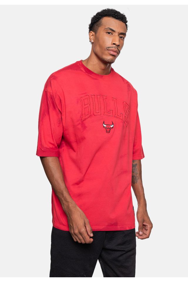 Camiseta-NBA-Oversize-Chicago-Bulls-Vermelha