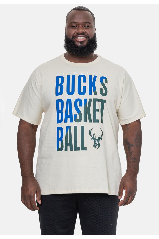 Camiseta-NBA-Plus-Size-Masculina-Colorful-Vintage-Bege