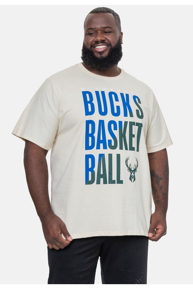 Camiseta-NBA-Plus-Size-Masculina-Colorful-Vintage-Bege