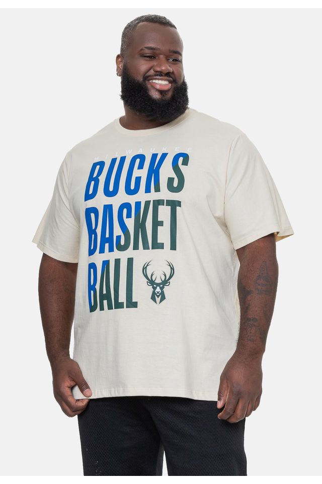 Camiseta-NBA-Plus-Size-Masculina-Colorful-Vintage-Bege